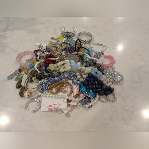 Mixi Lot Of 3 Lb Wearable Used Jewelry